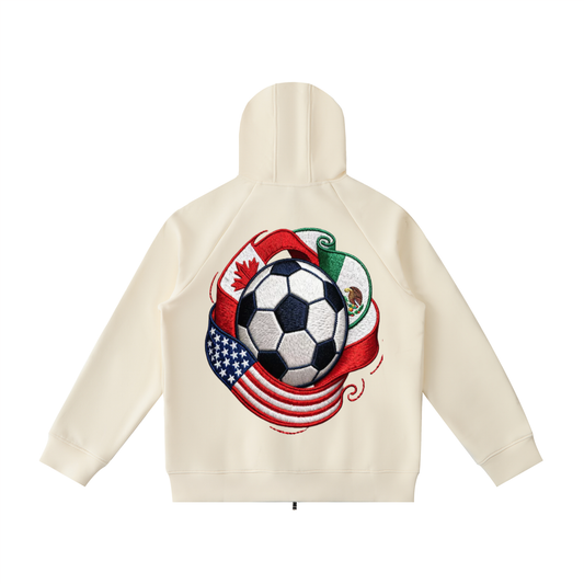 Heavyweight Raglan Sleeve Zip Hoodie
