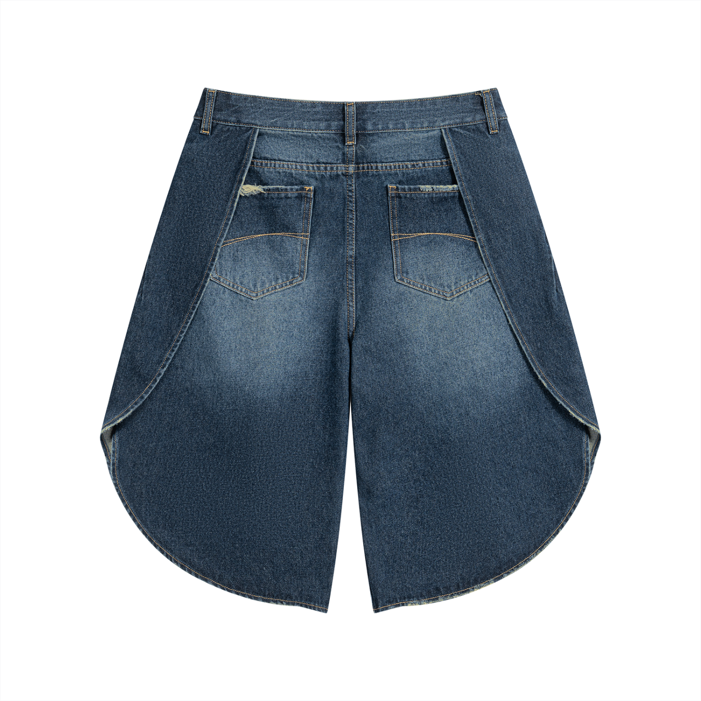 Wide Denim Shorts