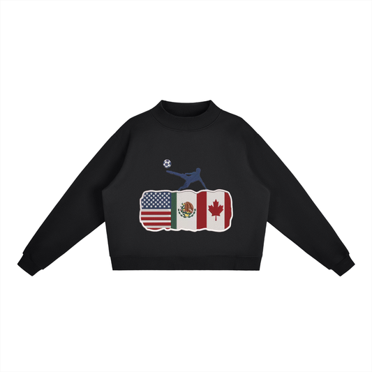 Essential Fleece Mock-Neck Crew Sweatshirt