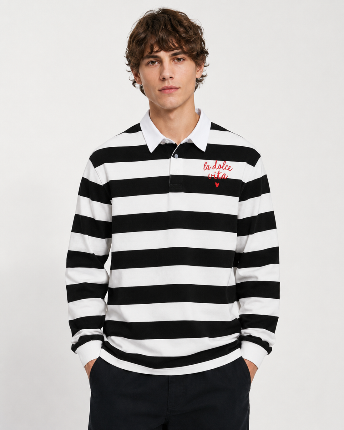 La Dolce Vita Polo styled in Veltora Milano's Italian-inspired fashion journal