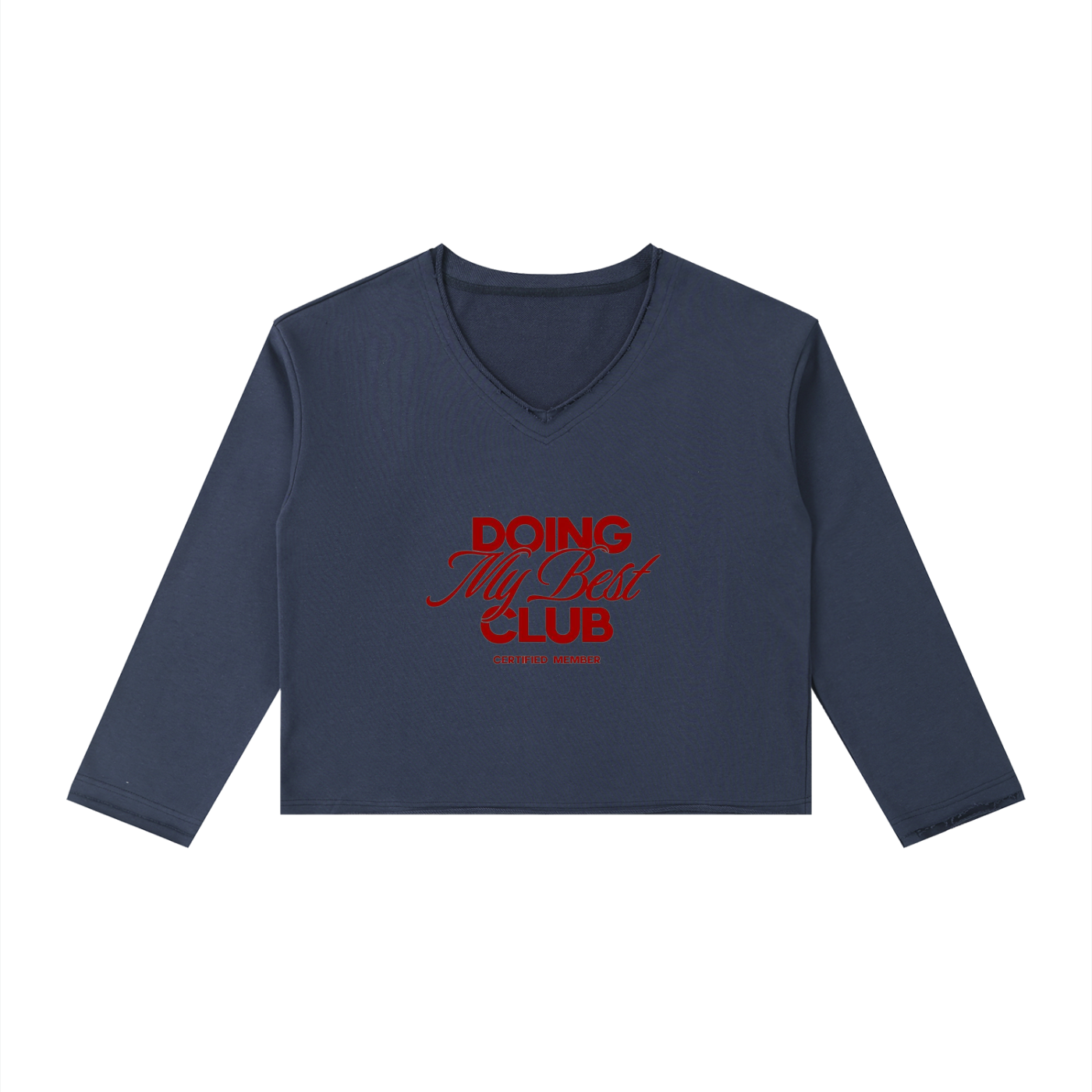 Women's Raw Hem Long Sleeve T-Shirt
