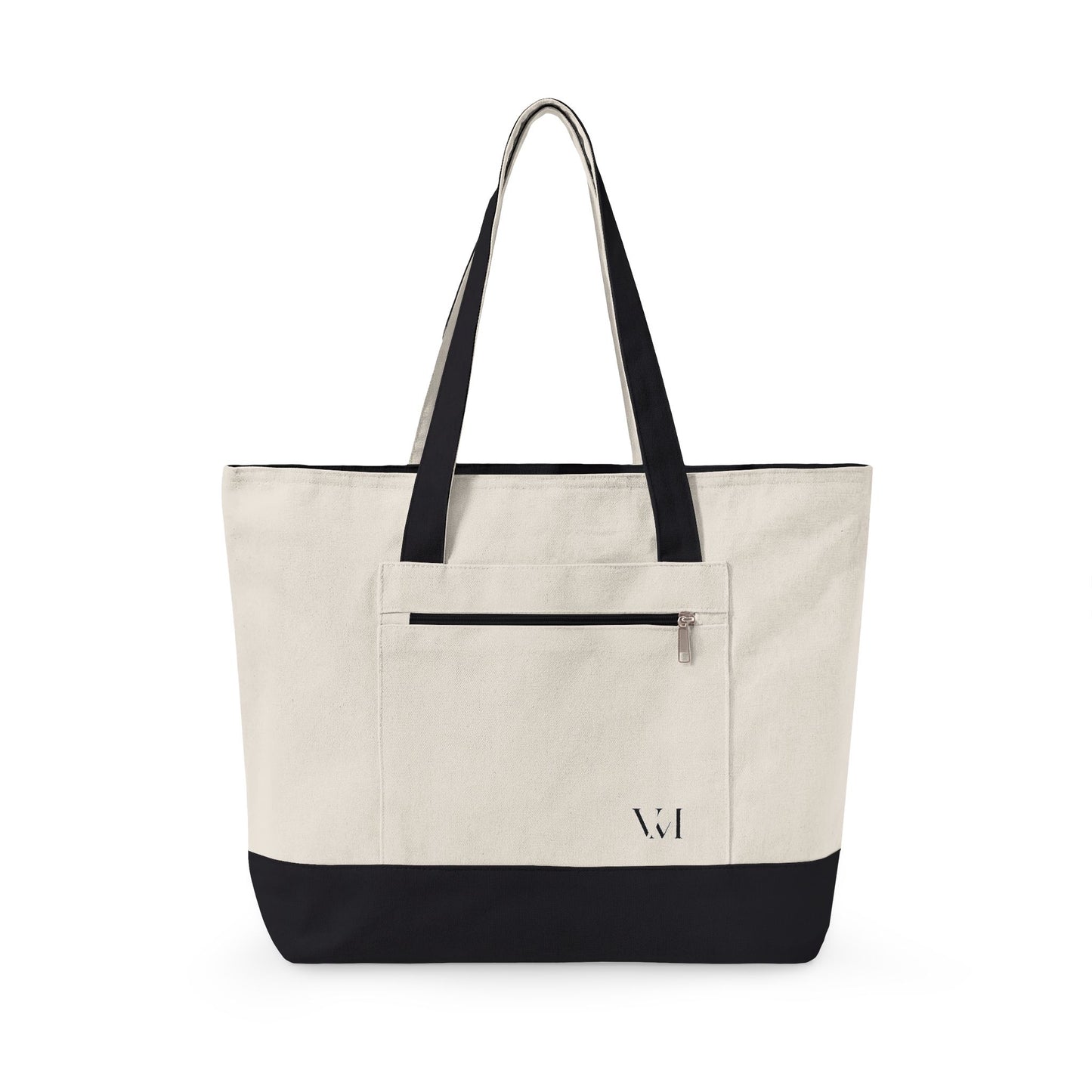 Canvas Tote Bag — Zippered Everyday Market Tote