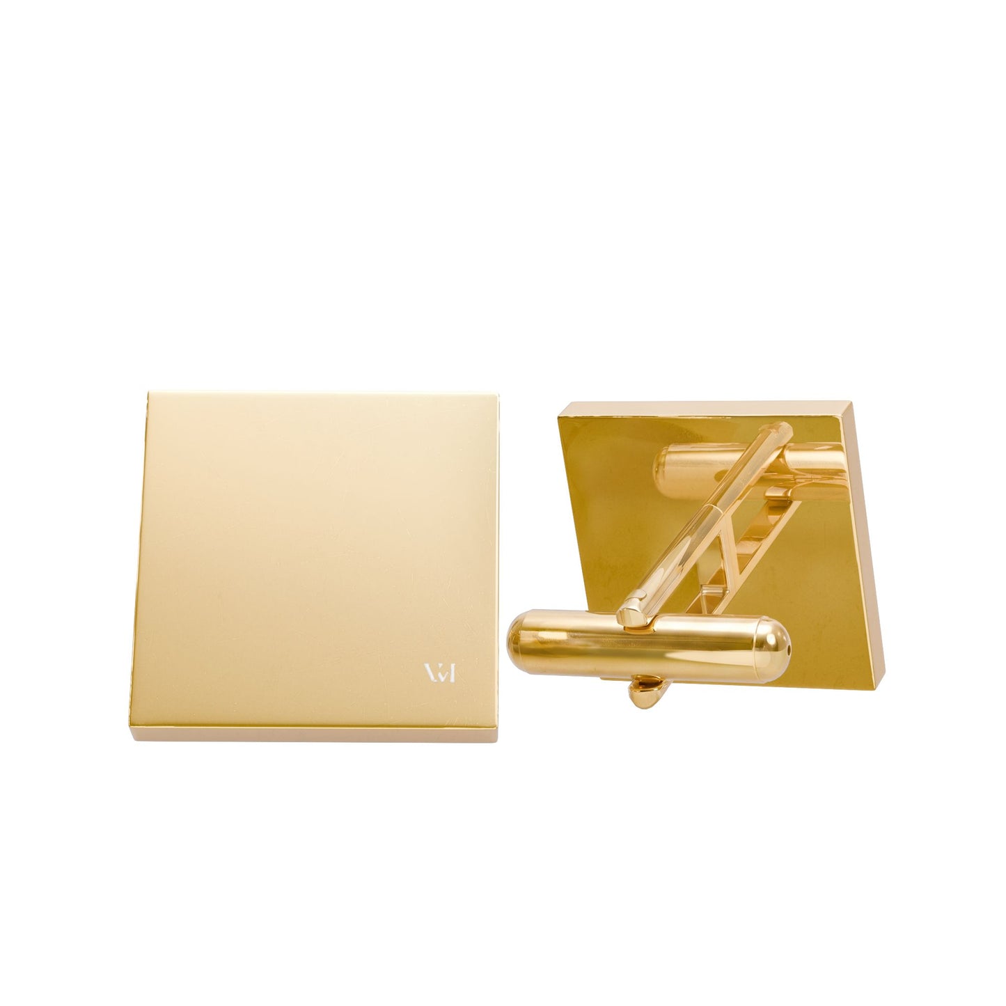 Gold Square Cufflinks — Minimalist Men’s Dress Accessory