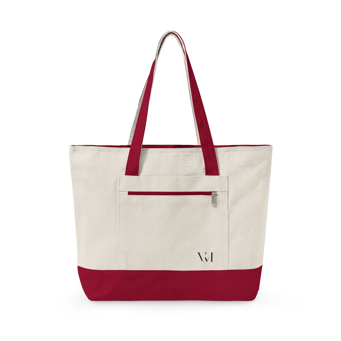 Canvas Tote Bag — Zippered Everyday Market Tote