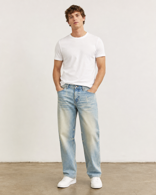 Raw Hem Denim Jeans