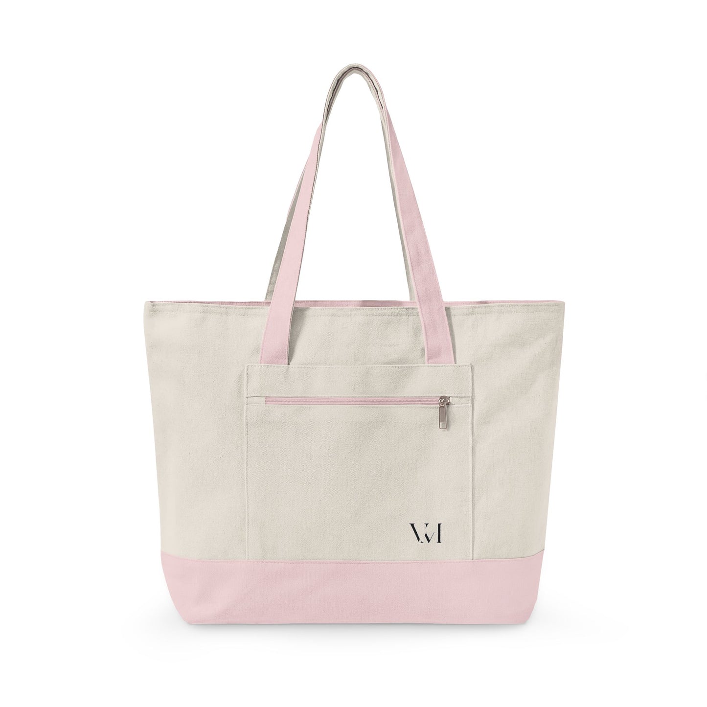 Canvas Tote Bag — Zippered Everyday Market Tote