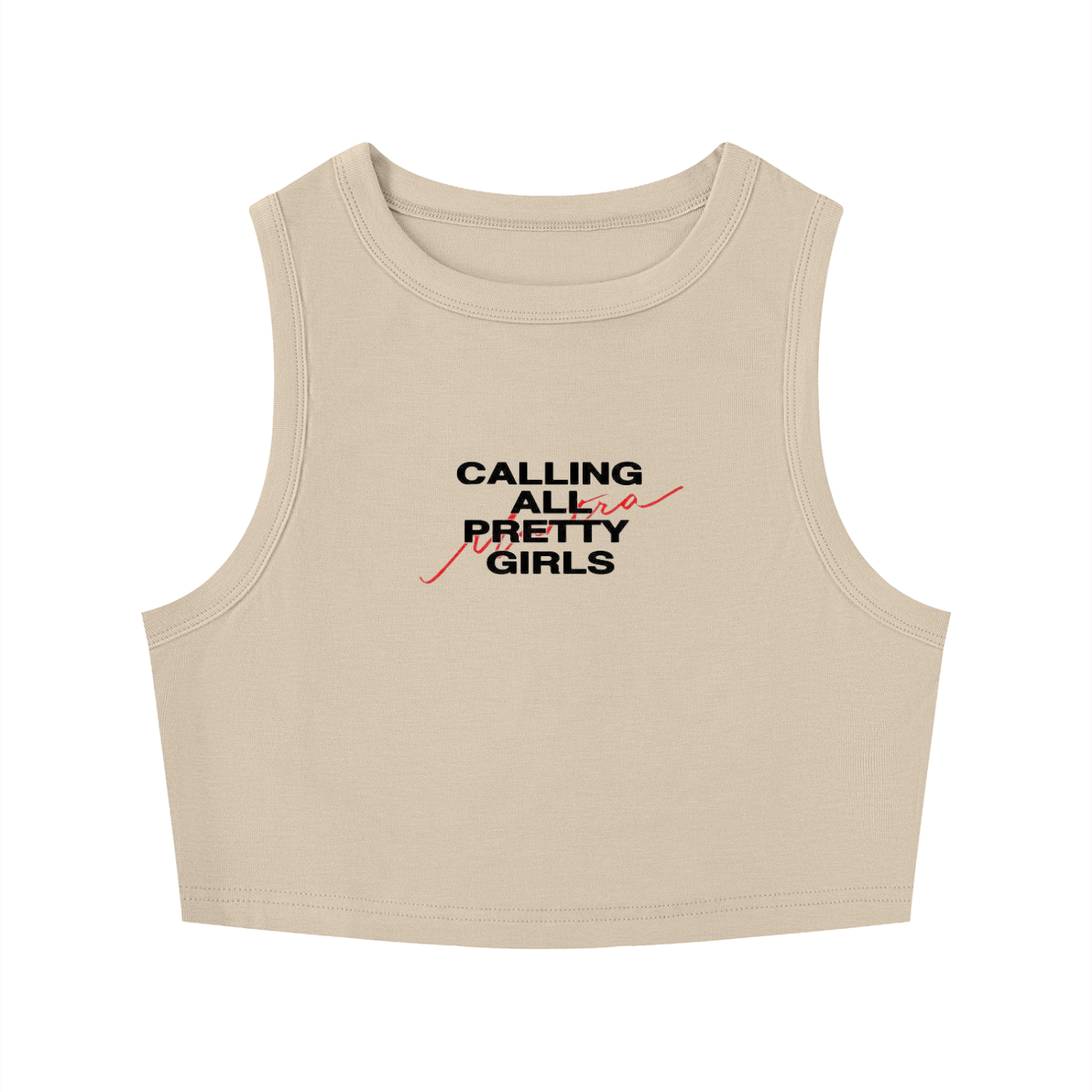 Women's Tight Crewneck Crop Tank Top