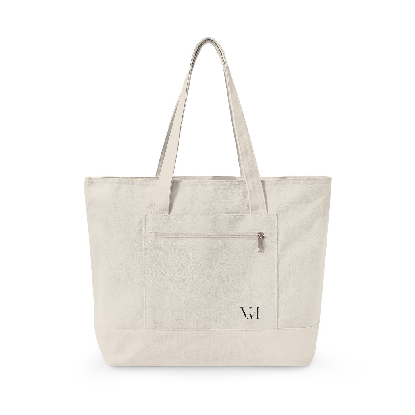Canvas Tote Bag — Zippered Everyday Market Tote