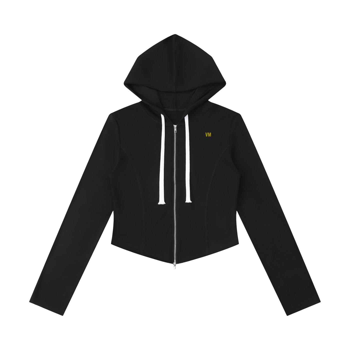 Women's Slim Cropped Full Zip Hoodie