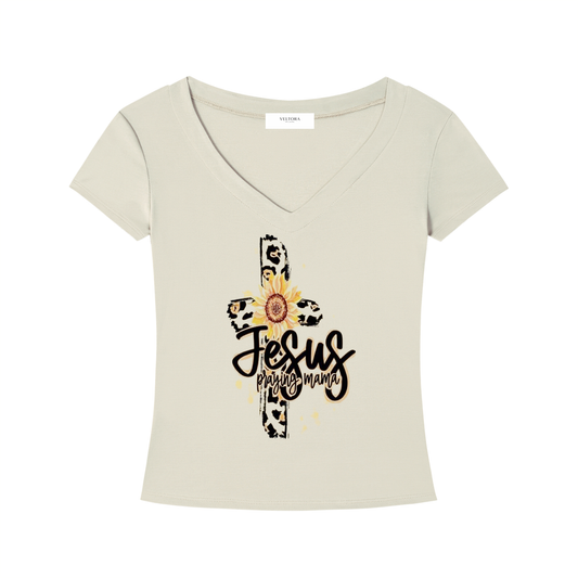 Tencel Slim Fit V-Neck T-Shirt