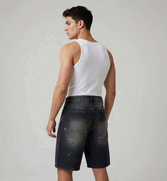 Vintage Wash Denim Shorts