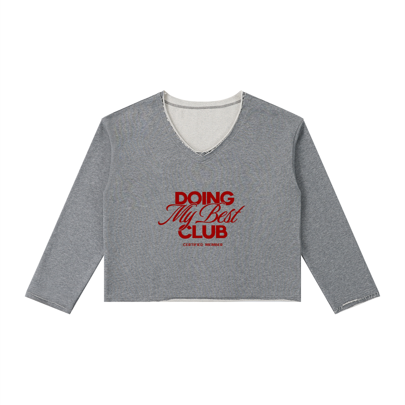 Women's Raw Hem Long Sleeve T-Shirt