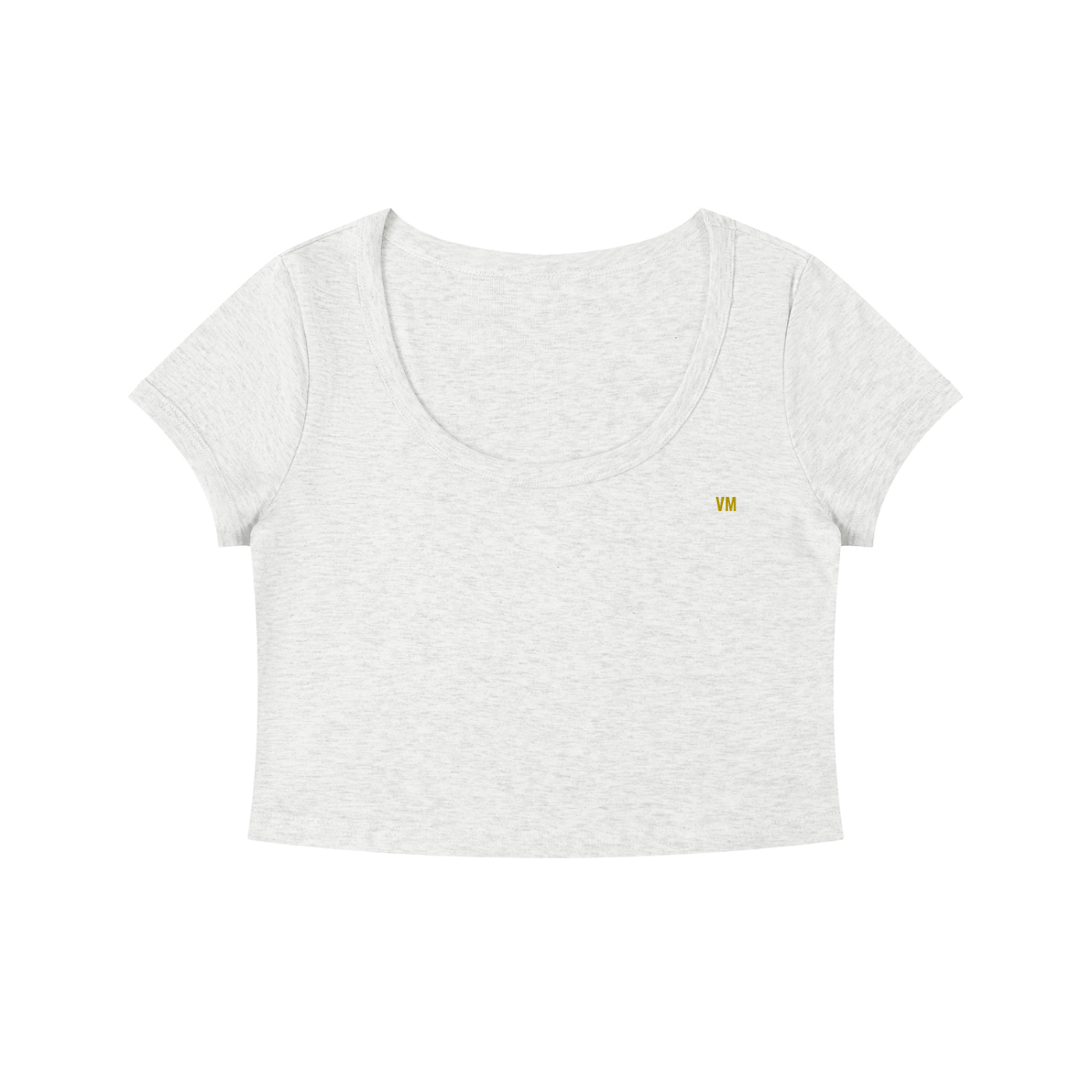 Women's Solid Color Slim Crop T-Shirt