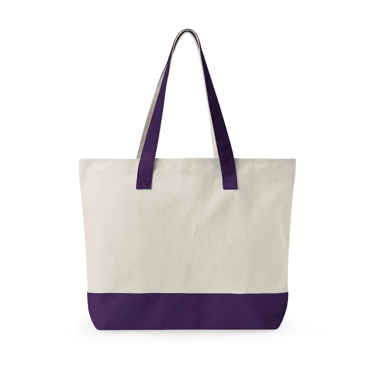 Canvas Tote Bag — Zippered Everyday Market Tote
