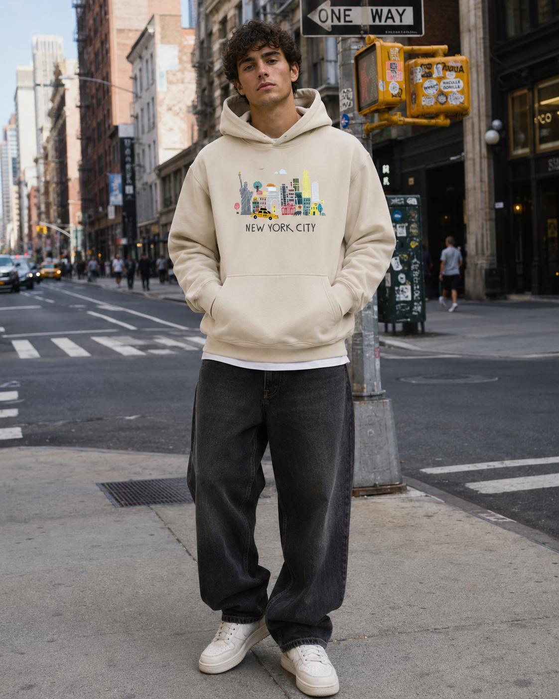 Cityscape Sketch Hoodie