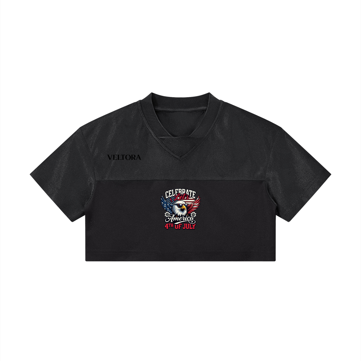 Women’s Cropped Paneled V-Neck Jersey