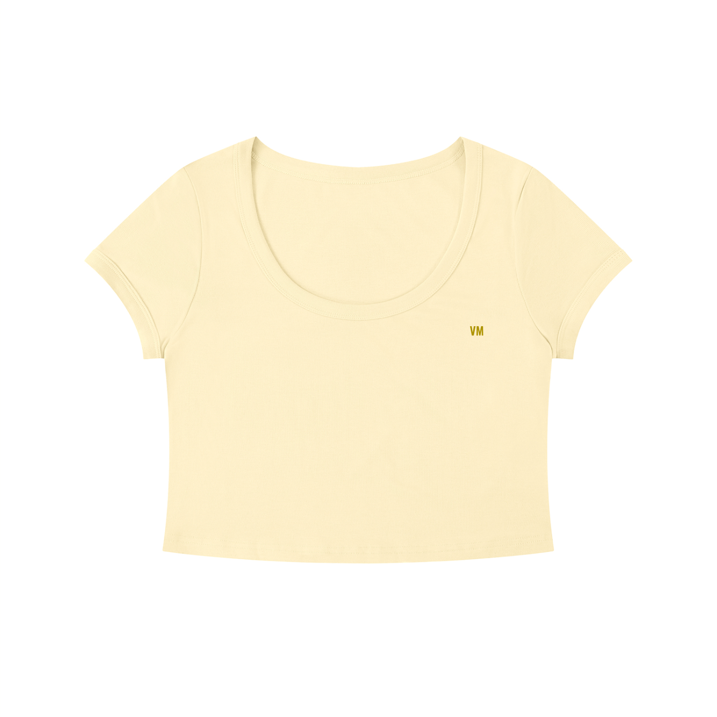 Women's Solid Color Slim Crop T-Shirt