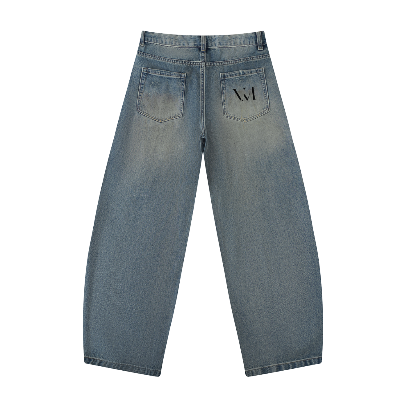 Distressed Barrel Jeans