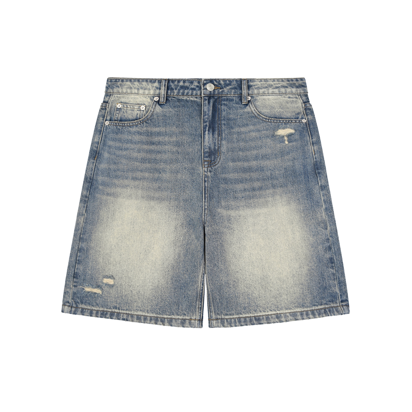Faded Baggy Denim Shorts