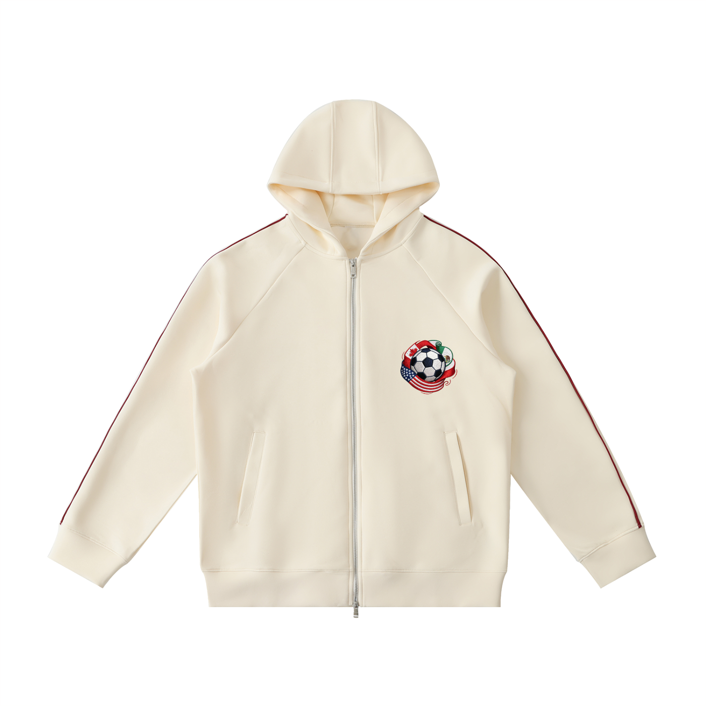Heavyweight Raglan Sleeve Zip Hoodie