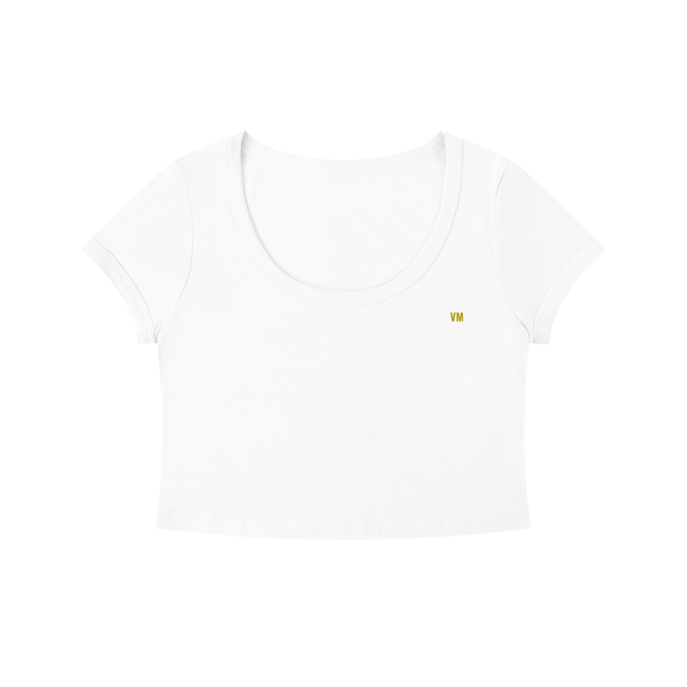 Women's Solid Color Slim Crop T-Shirt