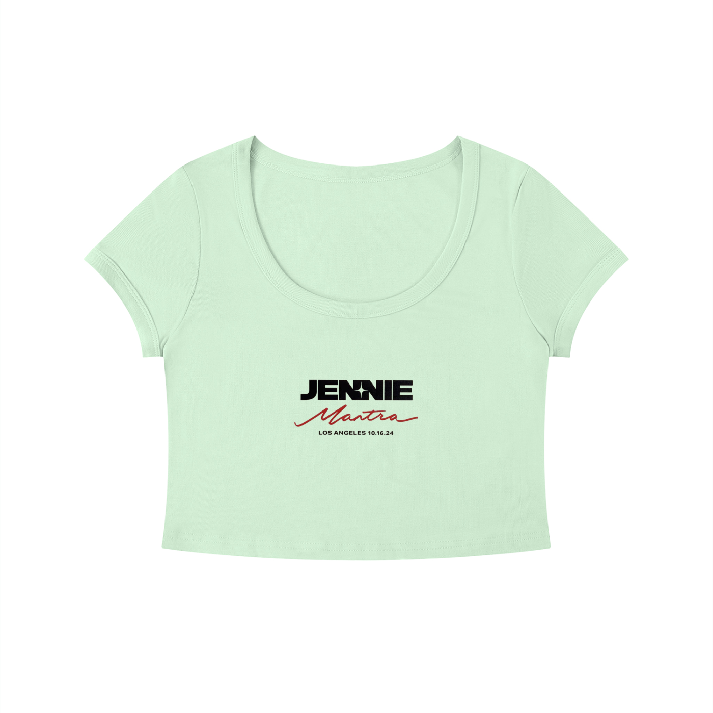 Women's Solid Color Slim Crop T-Shirt
