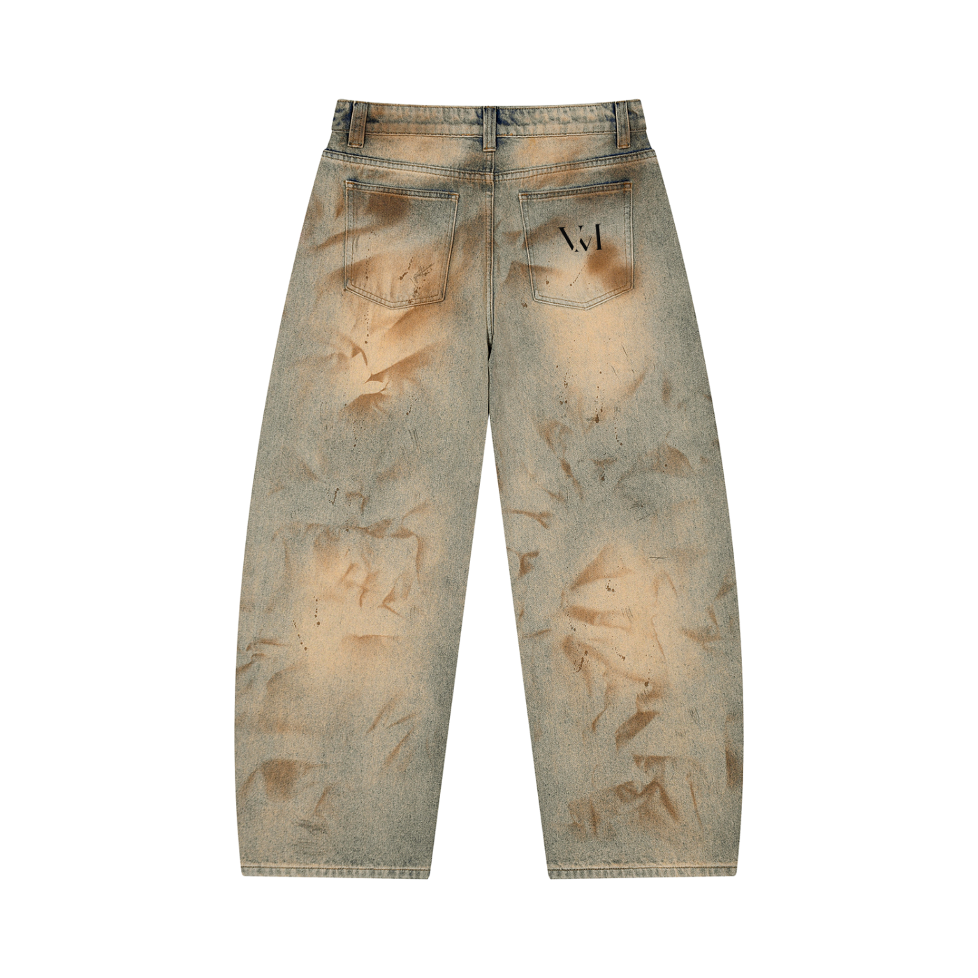Brown Wash Barrel Jeans