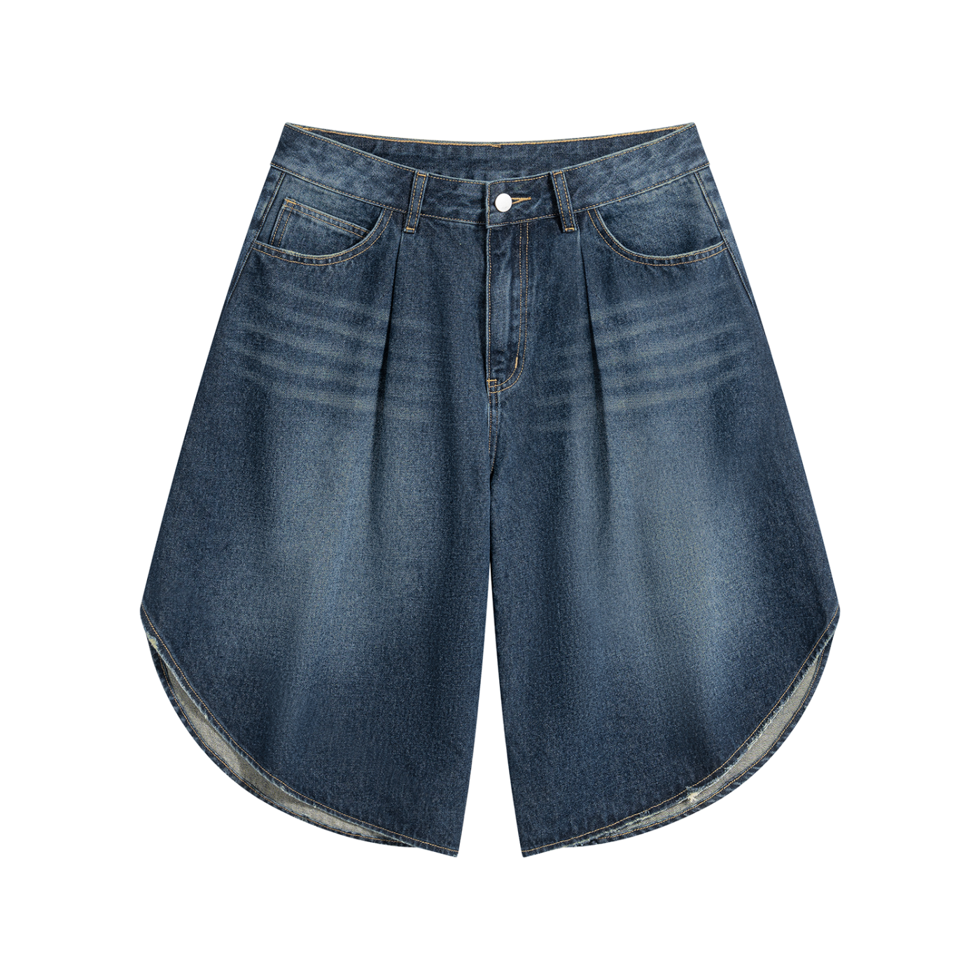 Wide Denim Shorts